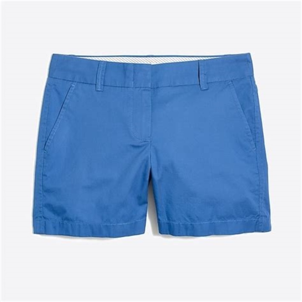 NWT J. Crew blue Chino broken in cotton shorts 0